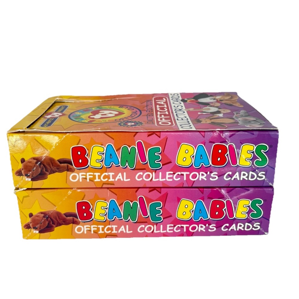 2 Open Boxes 1998 Ty Beanie Babies Collectors Cards 48 Sealed Packs Series 1